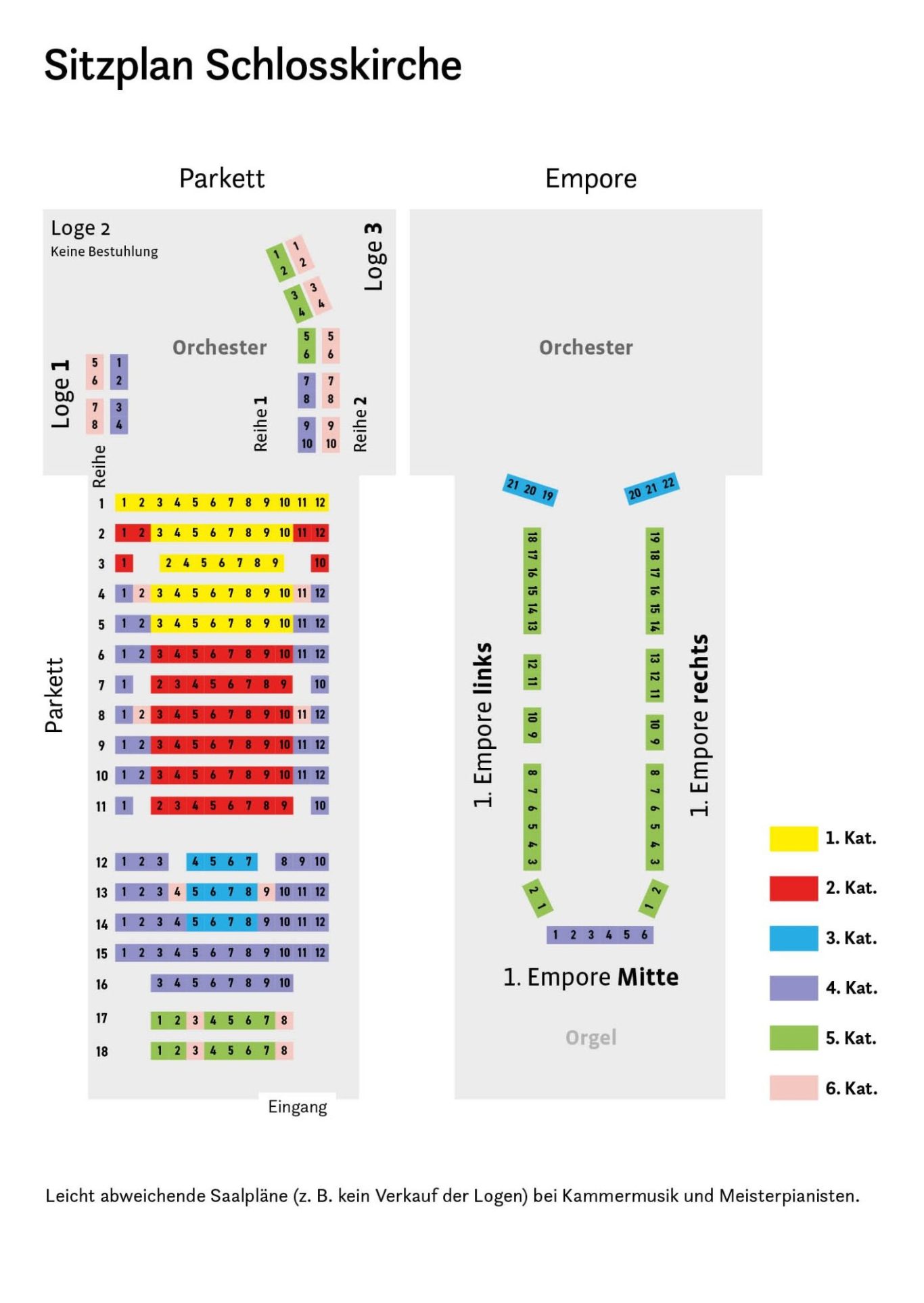 Sitzplan Schlosskirche Sitzplan Schlosskirche
